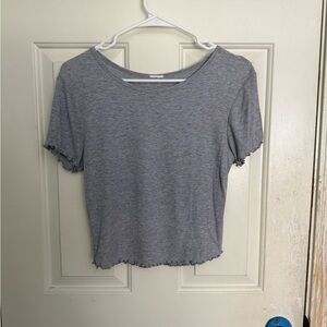 American Eagle Outfitters Heather Gray Crop Top